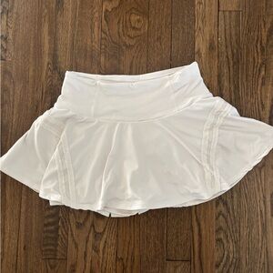 Free People Movement White Tennis Skirt with Lace Detail